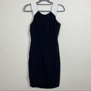 JayGodfrey Midi little black dress color block sleeveless dress size 6
